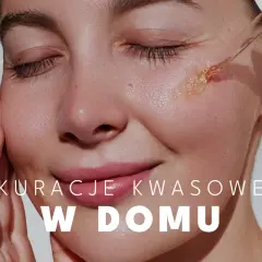 Kwas do twarzy aplikowany pipetką na policzek. Delikatna pielęgnacja dla promiennej cery.