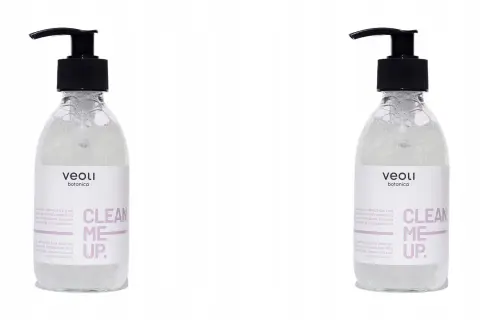 Dwa żele do mycia twarzy Veoli Botanica "Clean Me Up" z pompką.