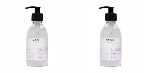 Dwa żele do mycia twarzy Veoli Botanica "Clean Me Up" z pompką.
